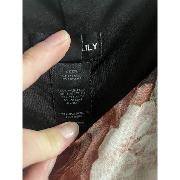 Kate and Lily Dress Floral Rust Midi Womens Sheer Sleeve Elastic Waist Size 12 - Picture 4 of 9